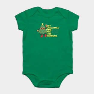 Groovy Tree-Mendous Christmas Pun Baby Bodysuit
